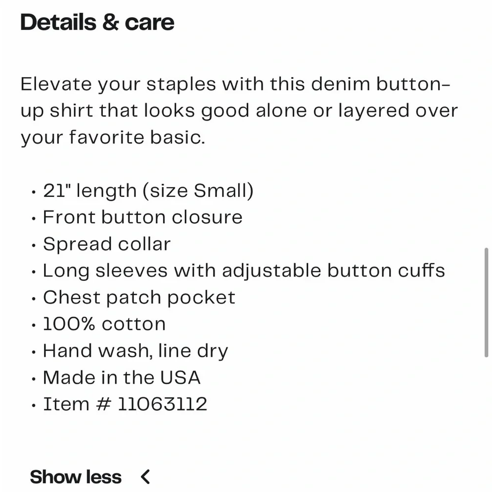 CISSA the Belle denim button up shirt - Picture 6 of 6